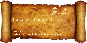 Peruzzi Leopold névjegykártya